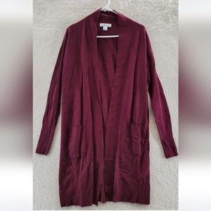 Burgundy cardigan sweater NWT